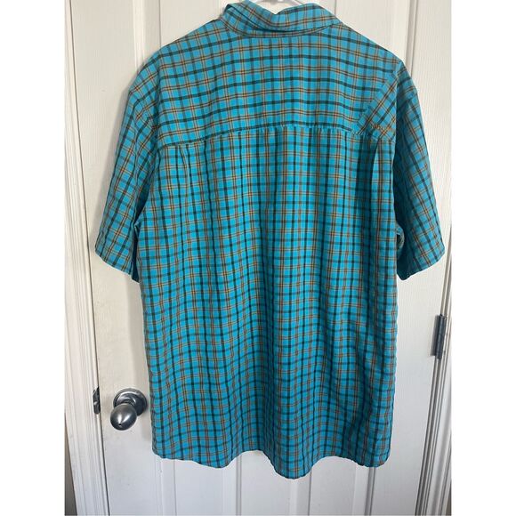 Marmot Mens Multicolor Plaid Short Sleeve Button-Up Shirt Size 2XL - Picture 2 of 12